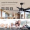 Bansa Rose 52-in Black Color-Changing Integrated LED Indoor Ceiling Fan with Light and Remote 5-Blade FF-J5203AC - alternate 2